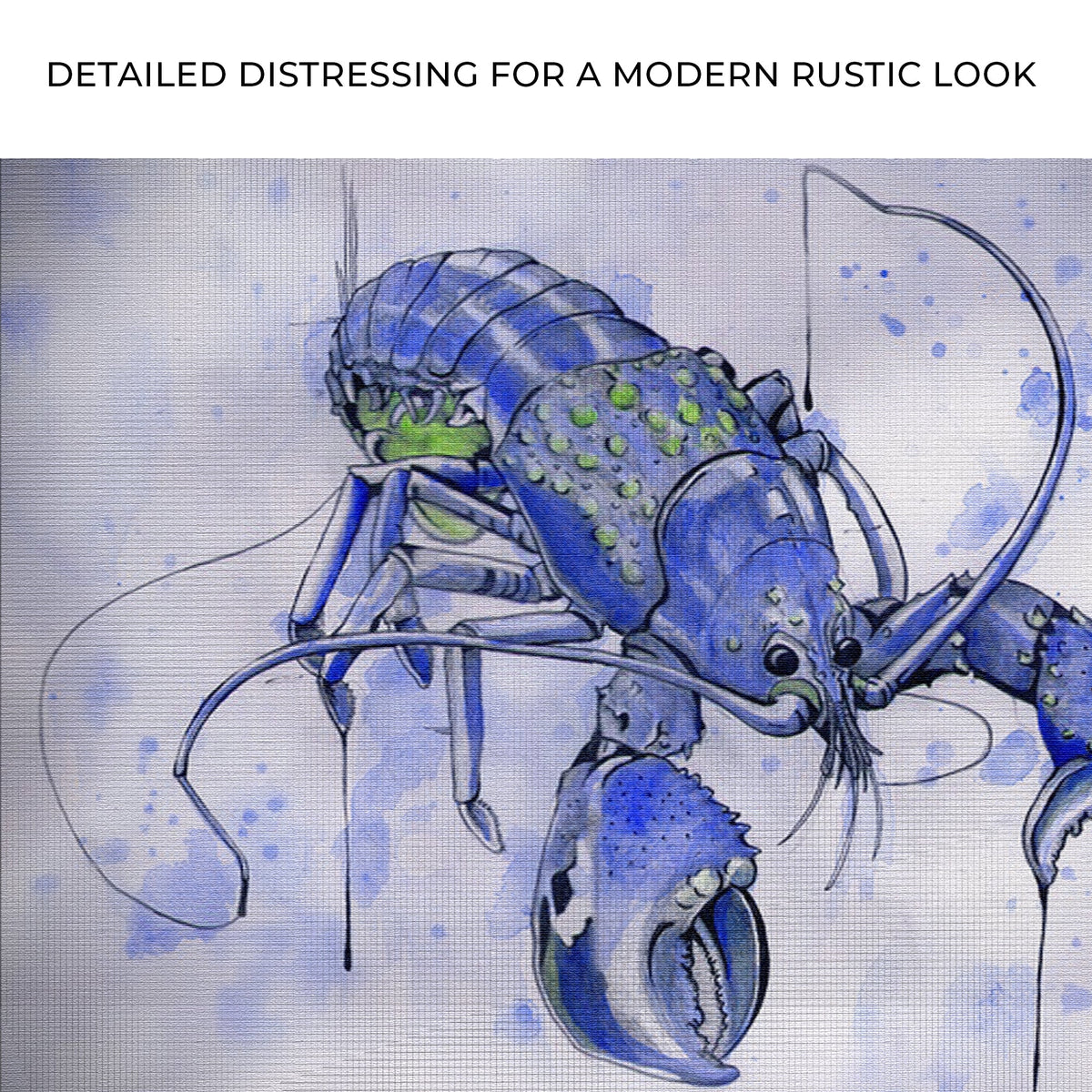 Lobster Watercolor Painting Canvas Wall Art VI